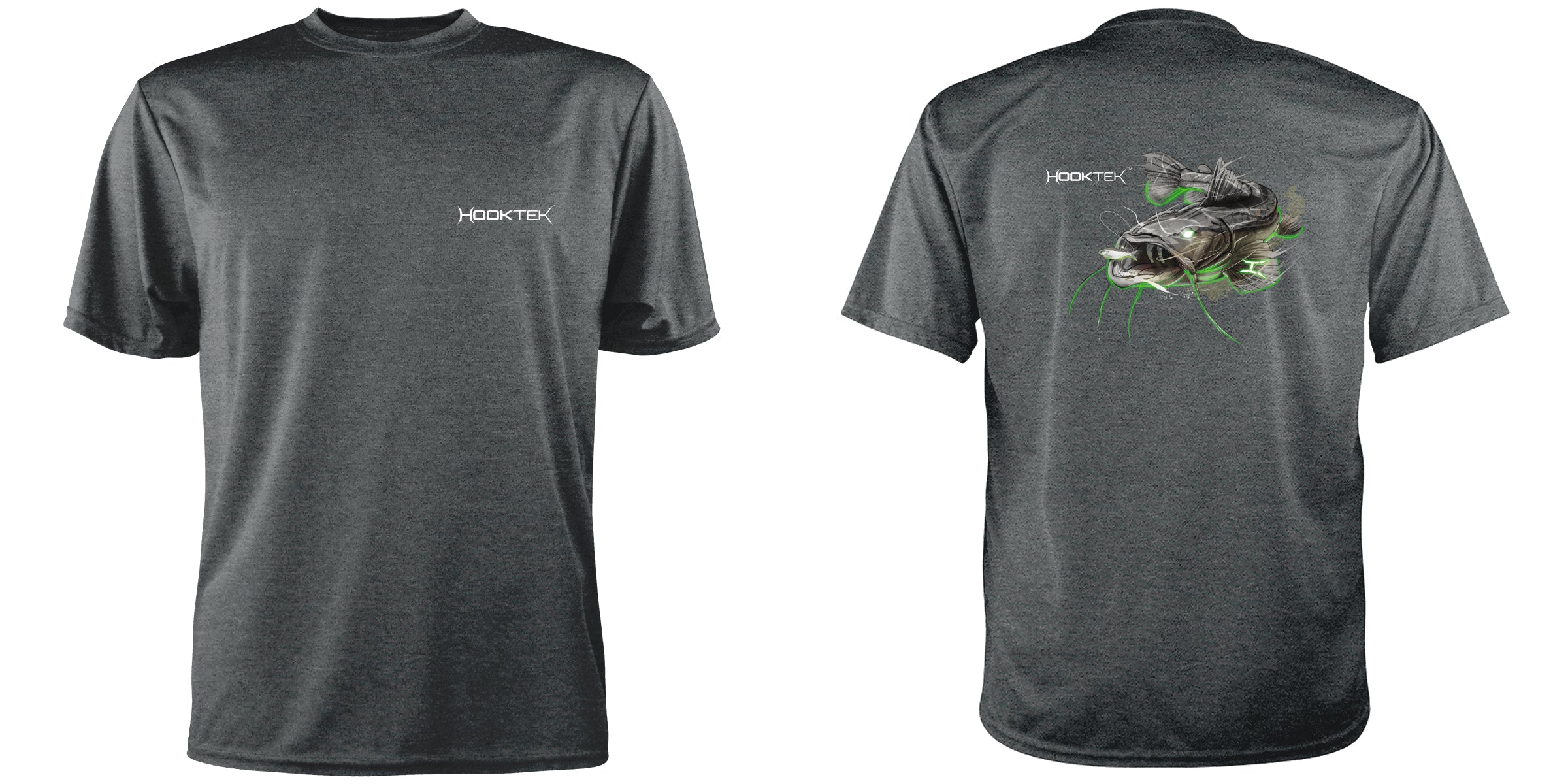 Flathead Catfish T-Shirt Heathered Charcoal / 2XL